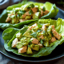 Avocado Chicken Salad Lettuce Wraps