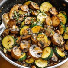 Skillet Zucchini and Mushrooms