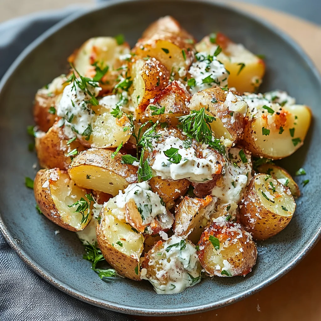 Crispy Smashed Potato Salad