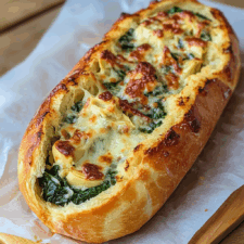 Spinach and Artichoke Stuffed Bread