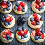 4th of July Mini Fruit Pizzas (No-Bake Style)