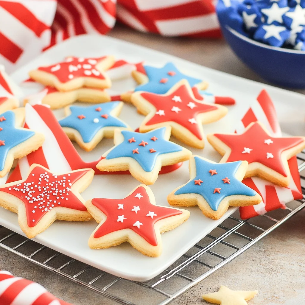 4th of July Sugar Cookies with Icing