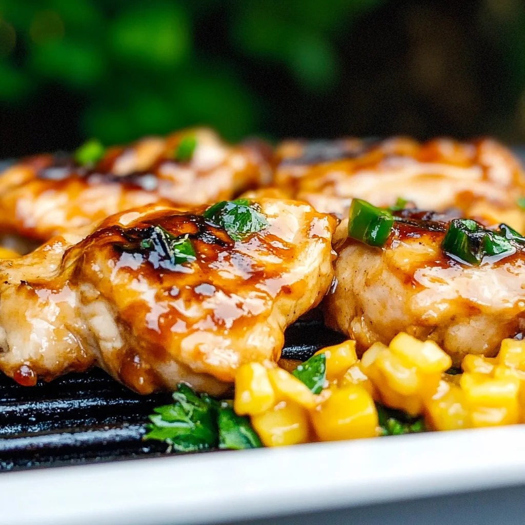 BBQ Boneless Chicken Thighs On The Grill