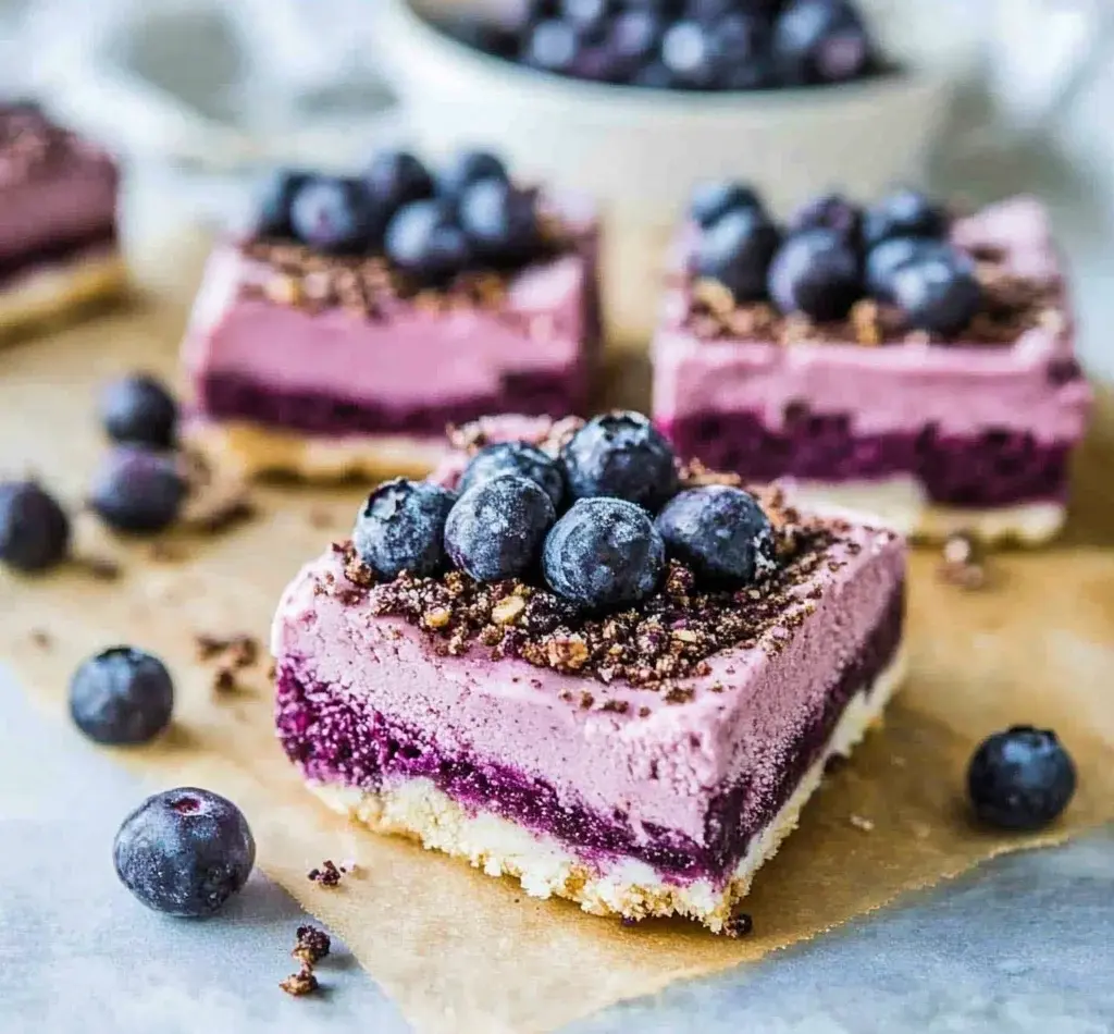 Blueberry Ice Cream Bars