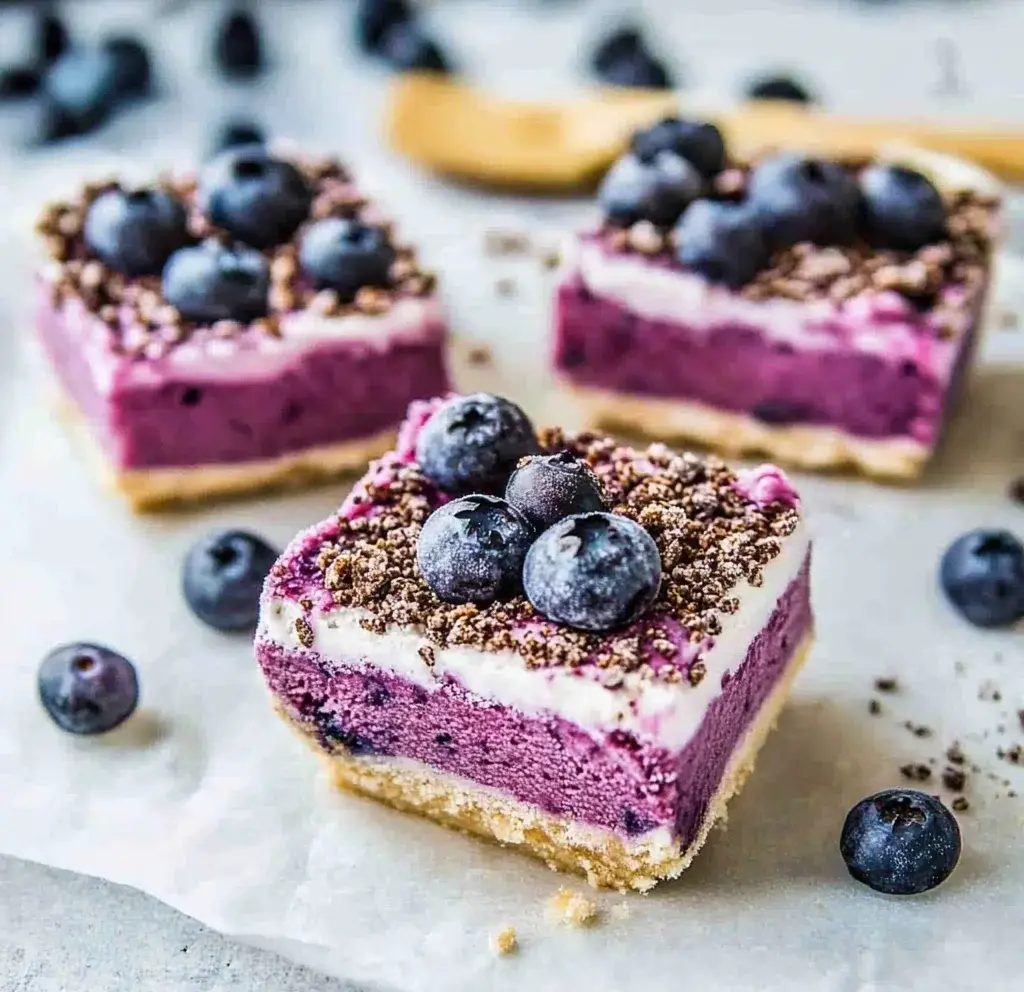 Blueberry Ice Cream Bars