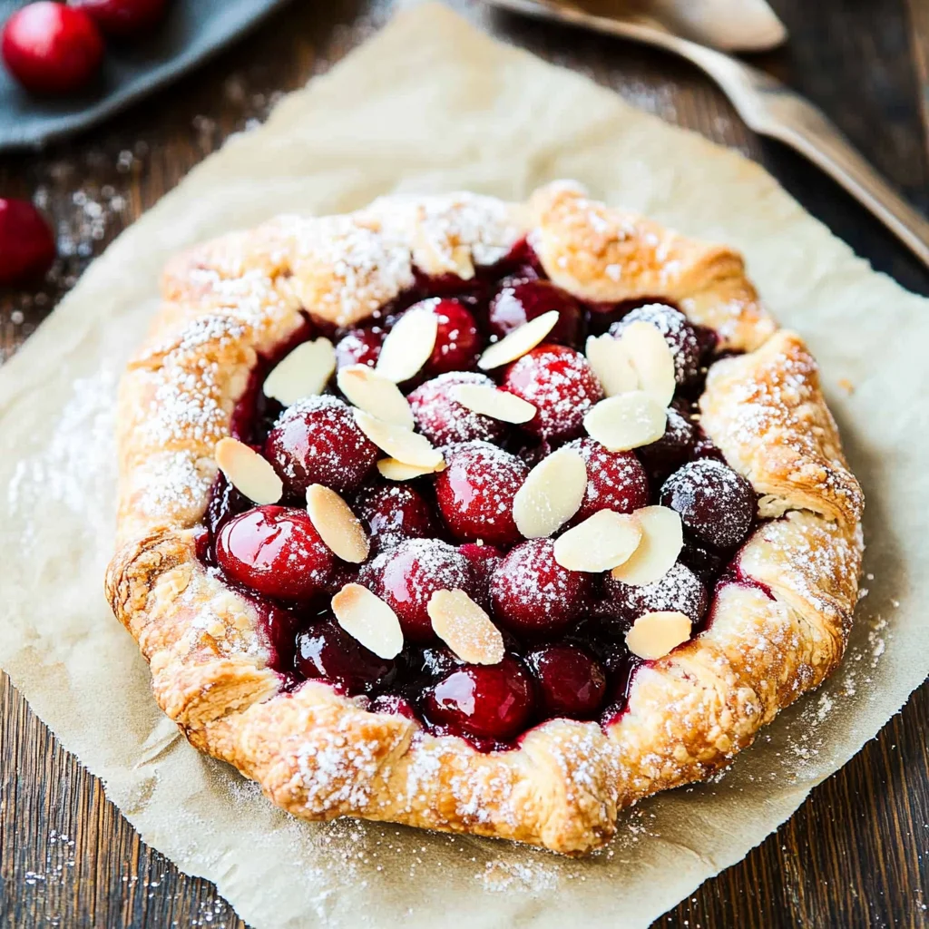 Cherry Almond Galette For Two