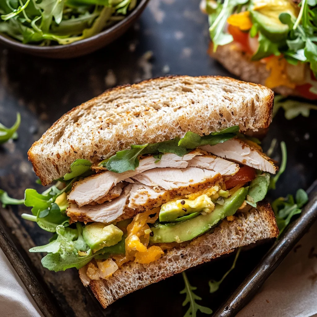 Crunchy Turkey Avocado Sandwich