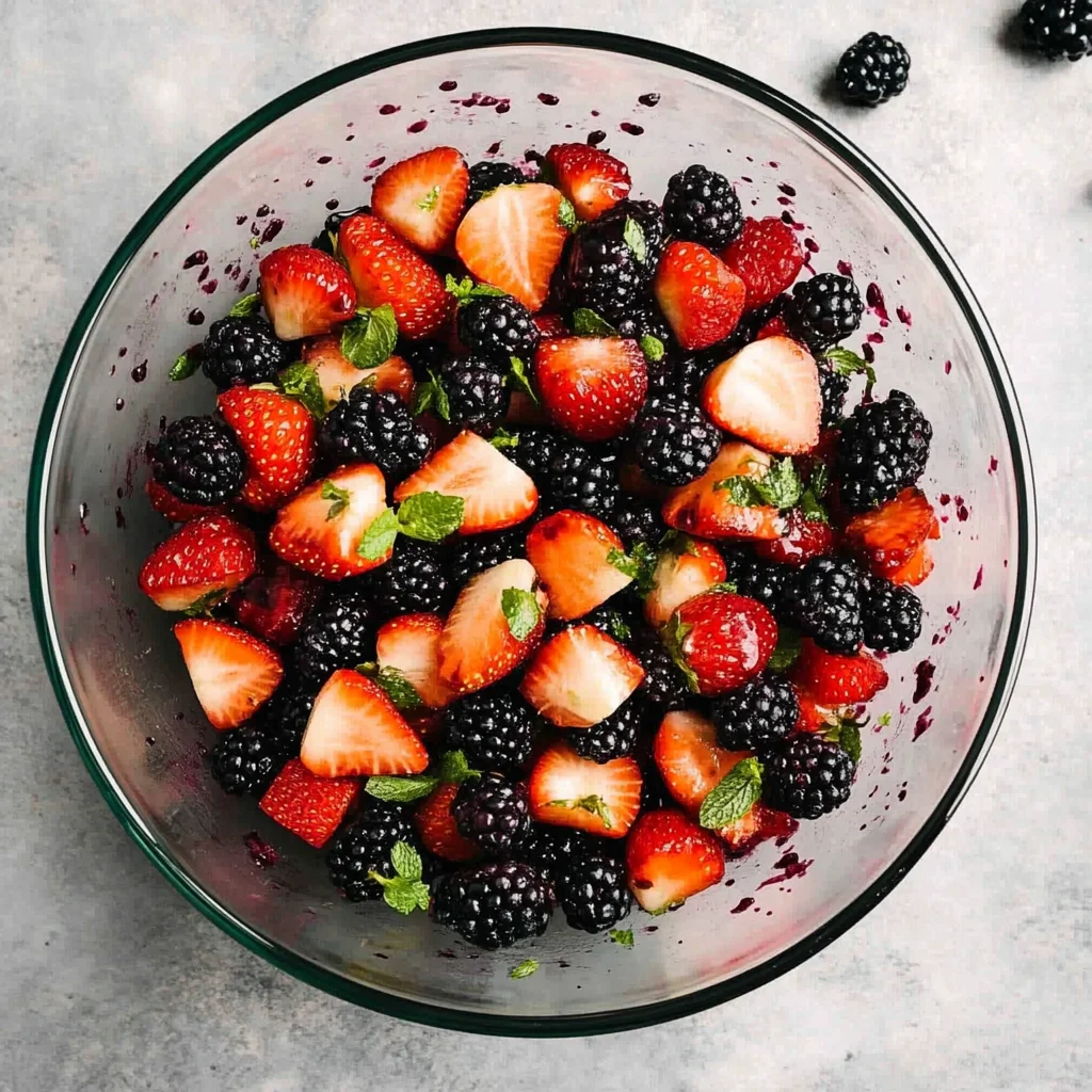 Fresh Berry Salad with Honey and Mint