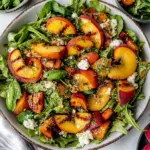 Grilled Peach Salad with Basil Vinaigrette