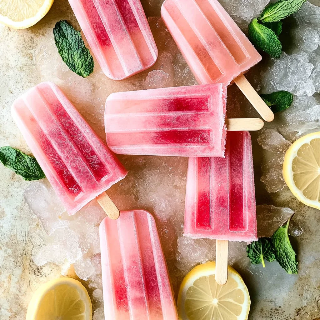 Pink Lemonade Gin Popsicles