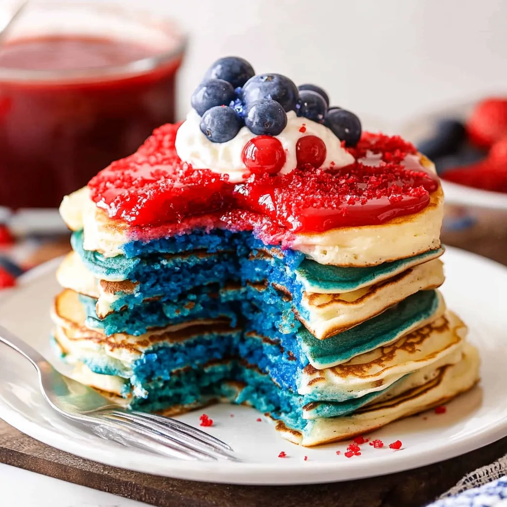 Red, White, and Blue Pancakes