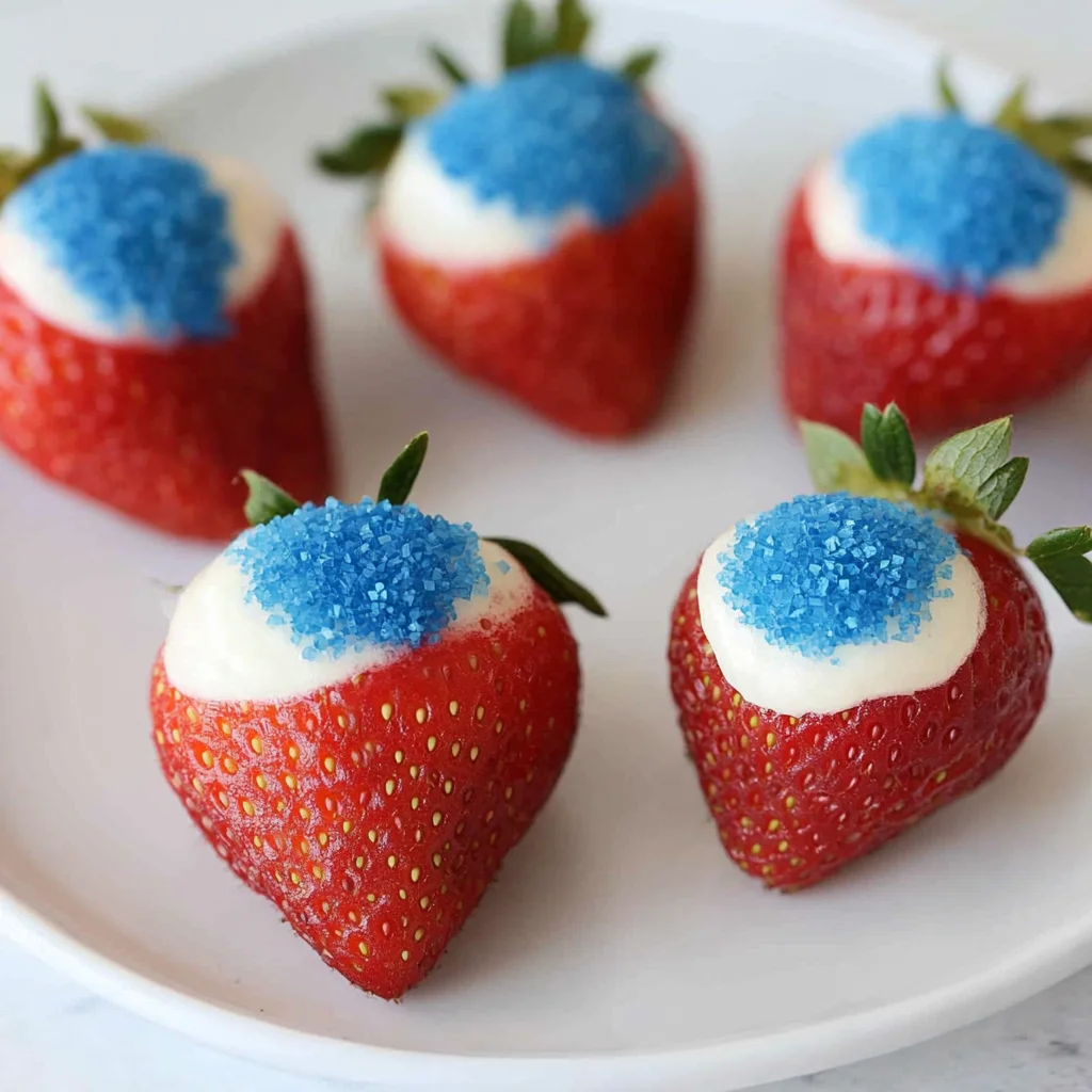 Red White and Blue Strawberries Recipe