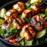 Zesty BBQ Chicken Skewer Salad: The Ultimate Summer Bowl of Joy