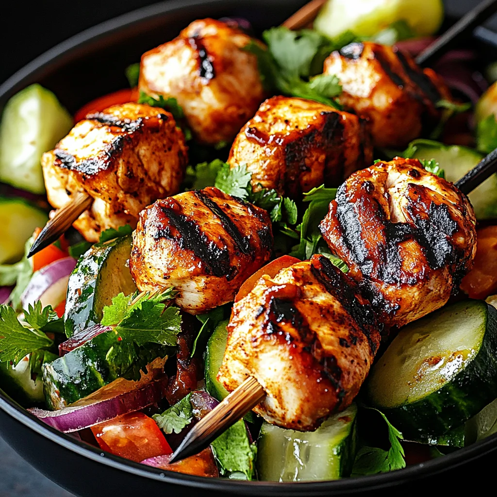 Zesty BBQ Chicken Skewer Salad: The Ultimate Summer Bowl of Joy