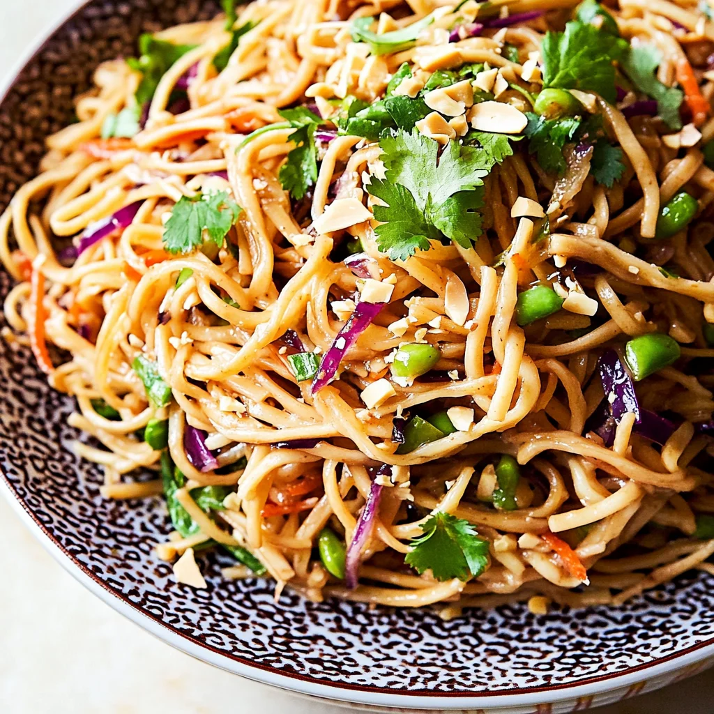 Asian Noodle Salad in Peanut Dressing