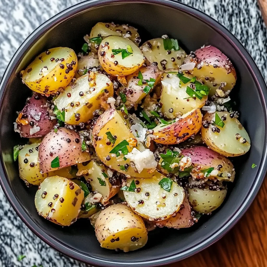 Black Garlic Potato Salad