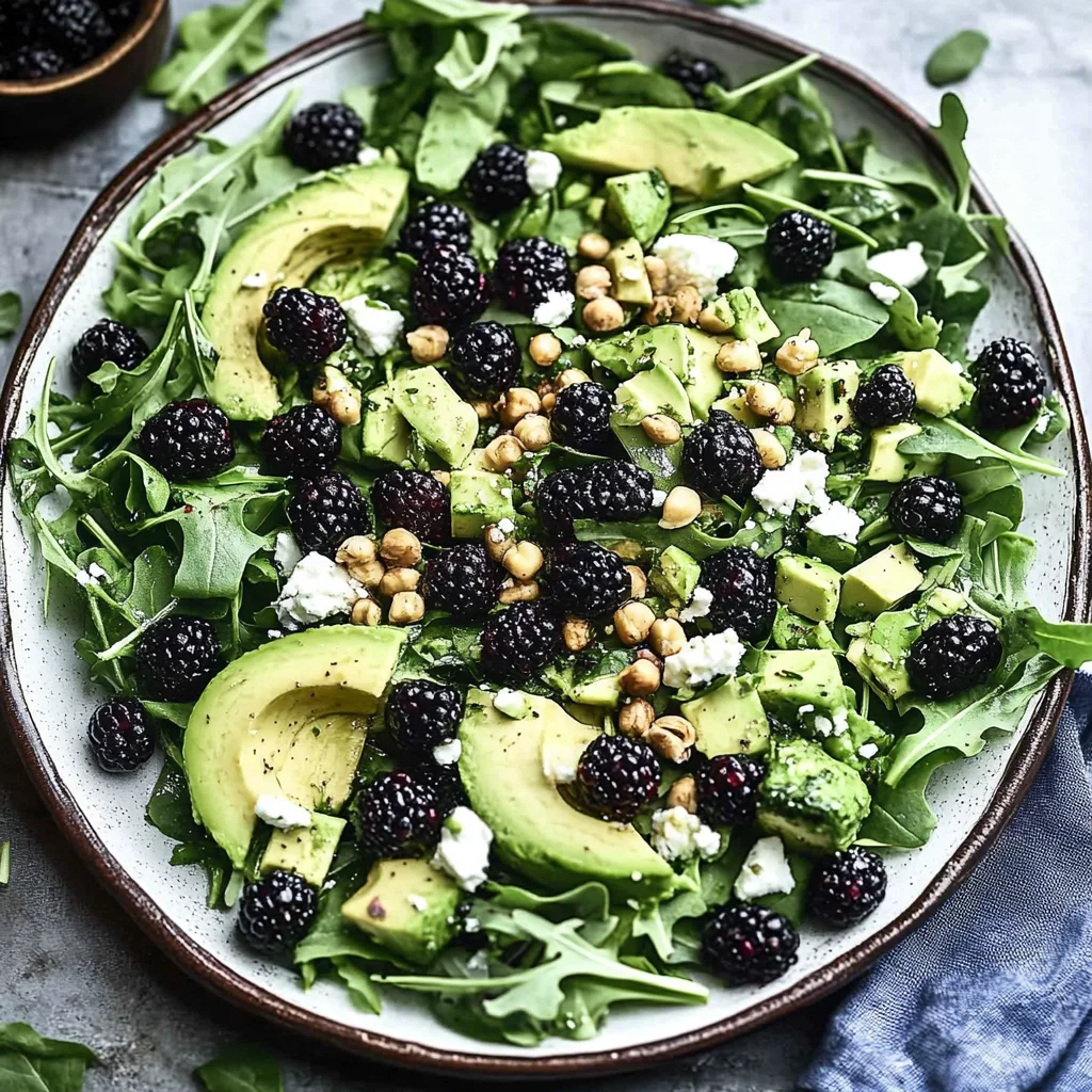 Blackberry, Avocado and Arugula Salad