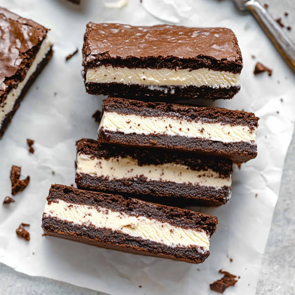 Brownie Ice Cream Sandwiches