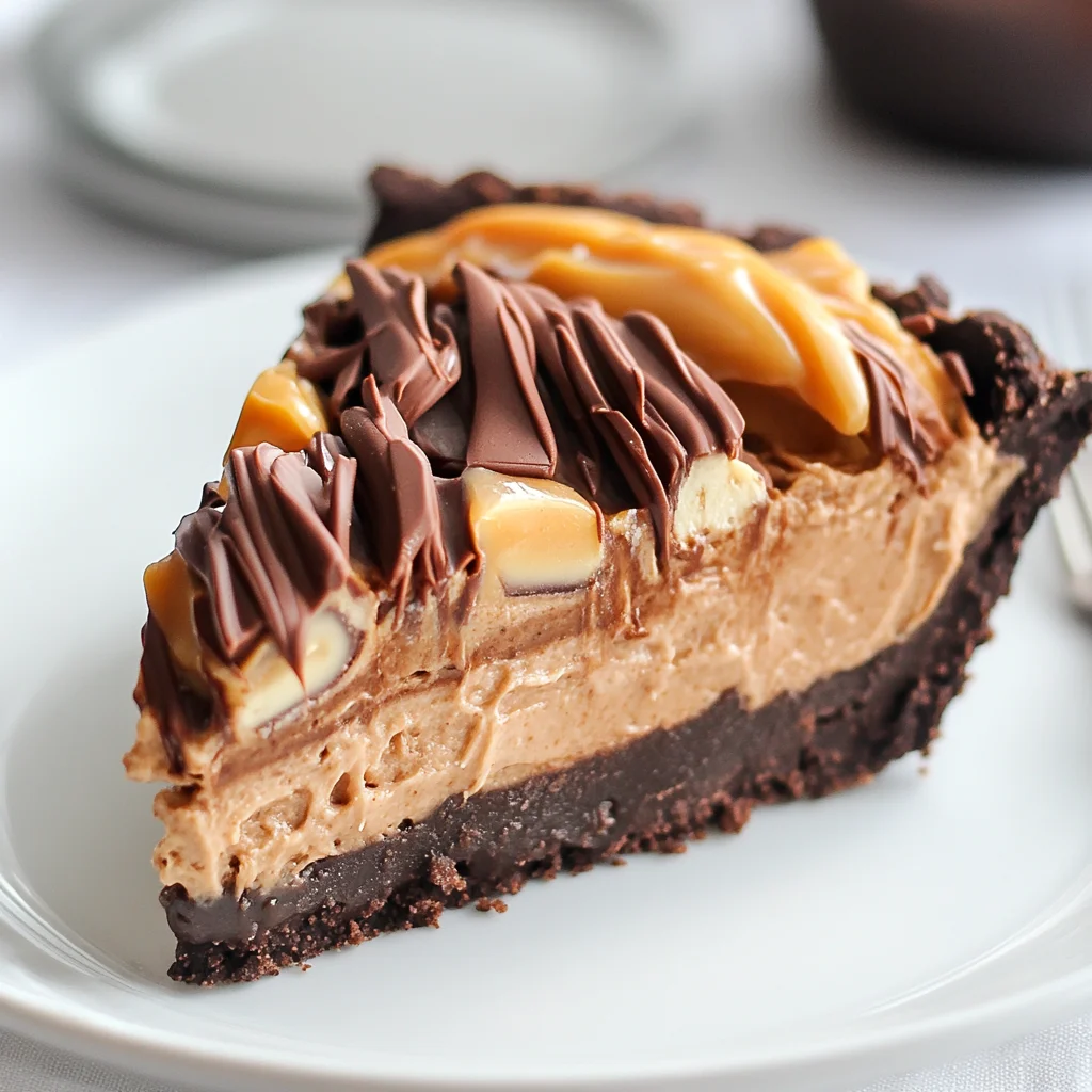 Chocolate Peanut Butter Caramel Mousse Pie