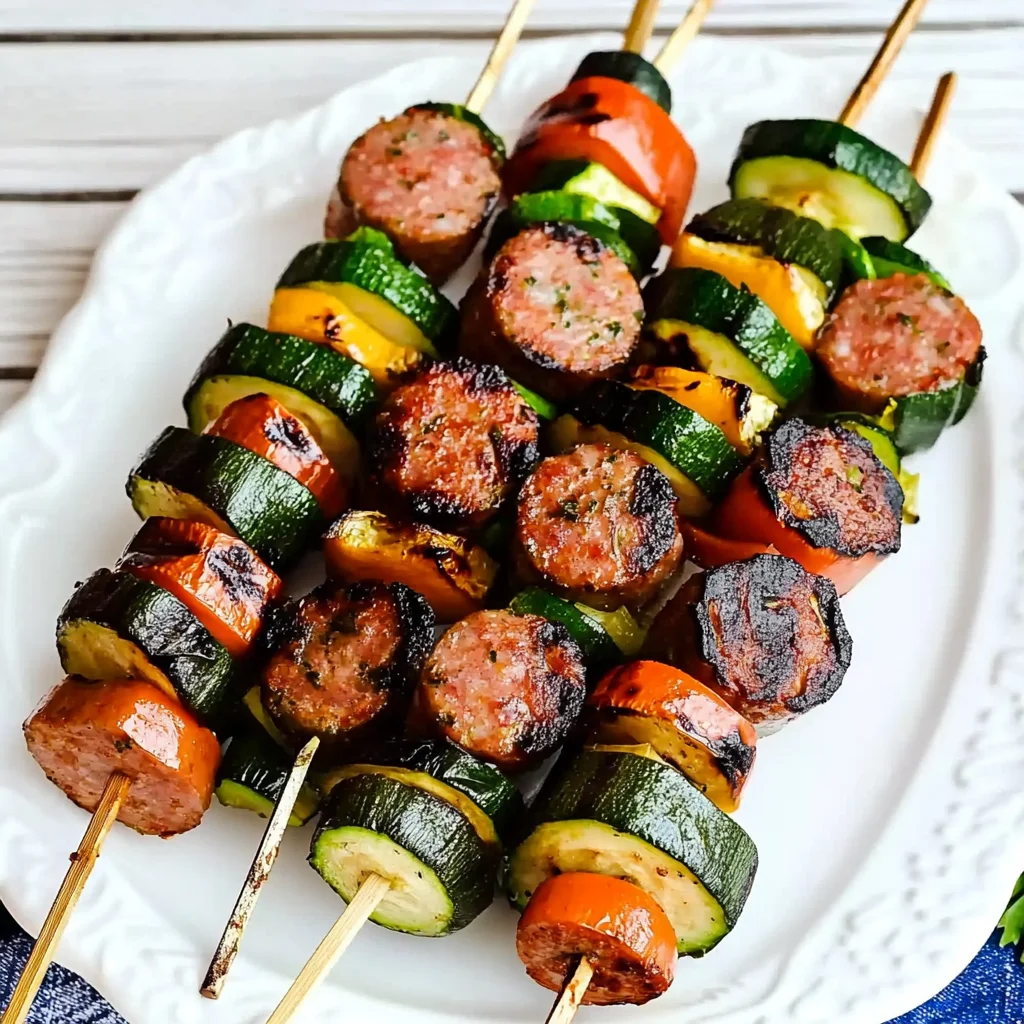 Easy Kabobs with Zucchini and Sausage