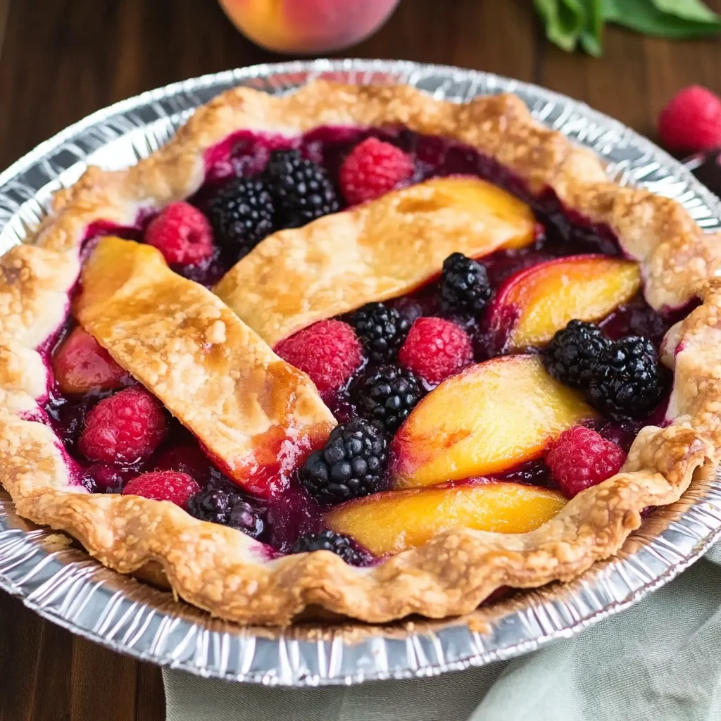 Grilled Berry Peach Pie