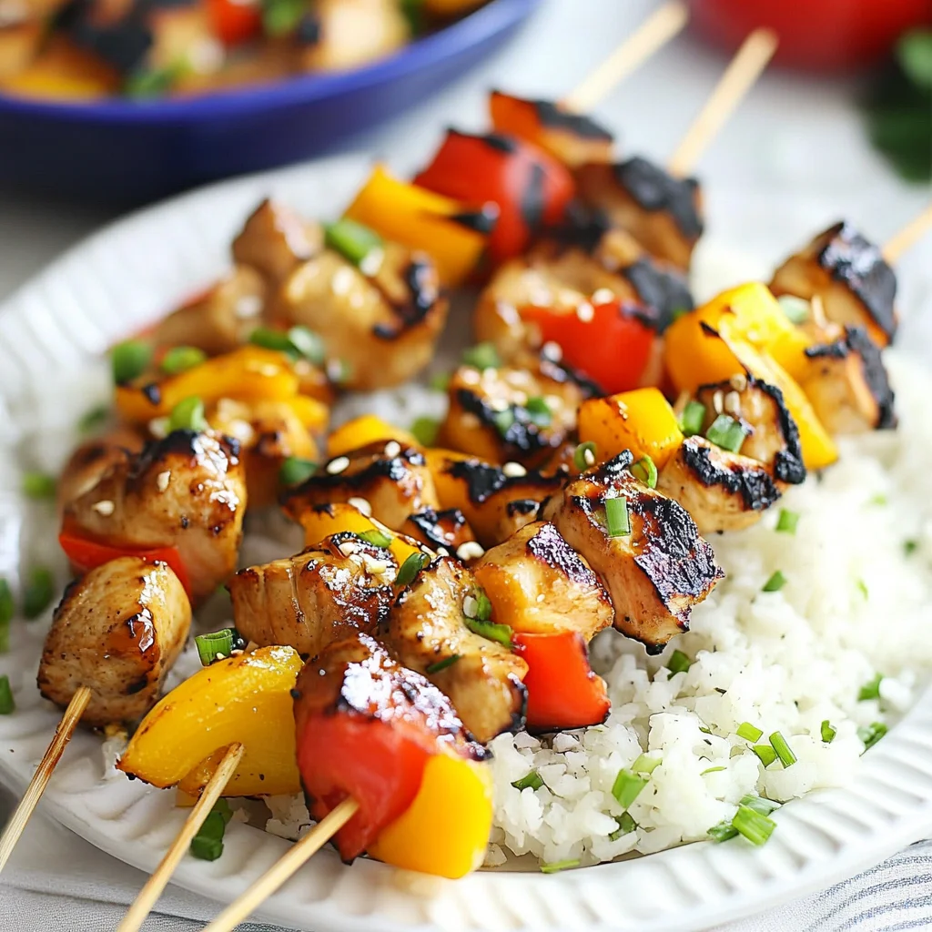 Grilled Teriyaki Chicken Kabobs