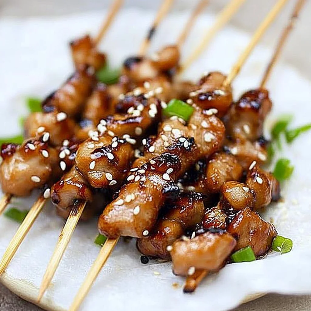 Honey Sesame Chicken Skewers