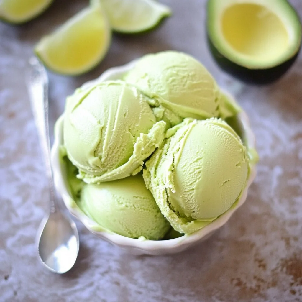 Key Lime Avocado Vegan Ice Cream