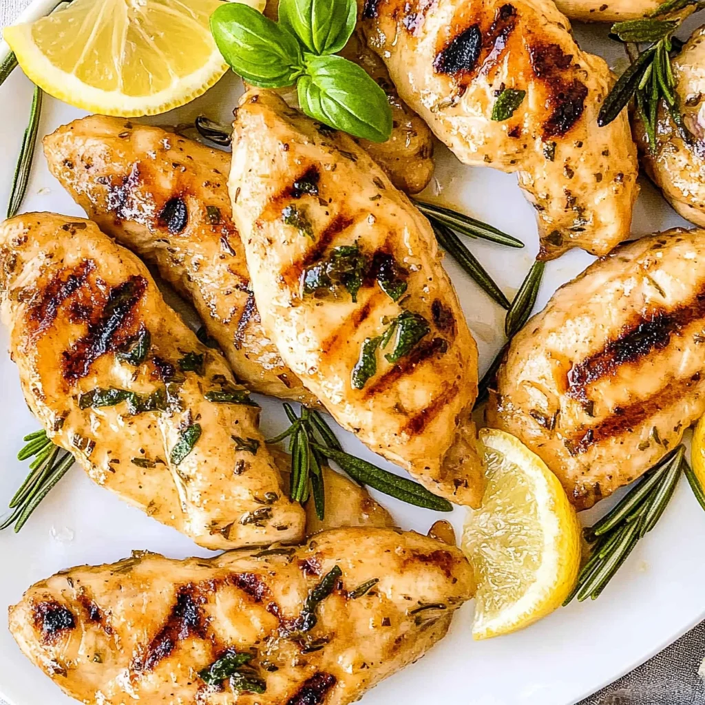 Lemon Rosemary Grilled Chicken Tenders
