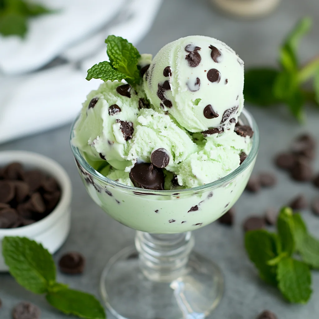 Mint Chocolate Chip Ice Cream Recipe