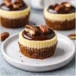 No Bake Mini Turtle Cheesecakes