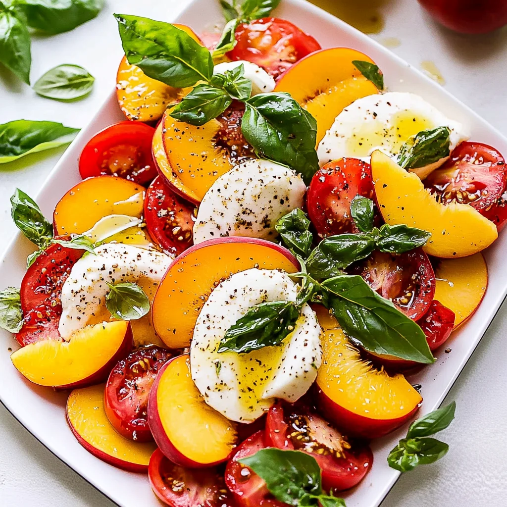 Peach Tomato Caprese Salad