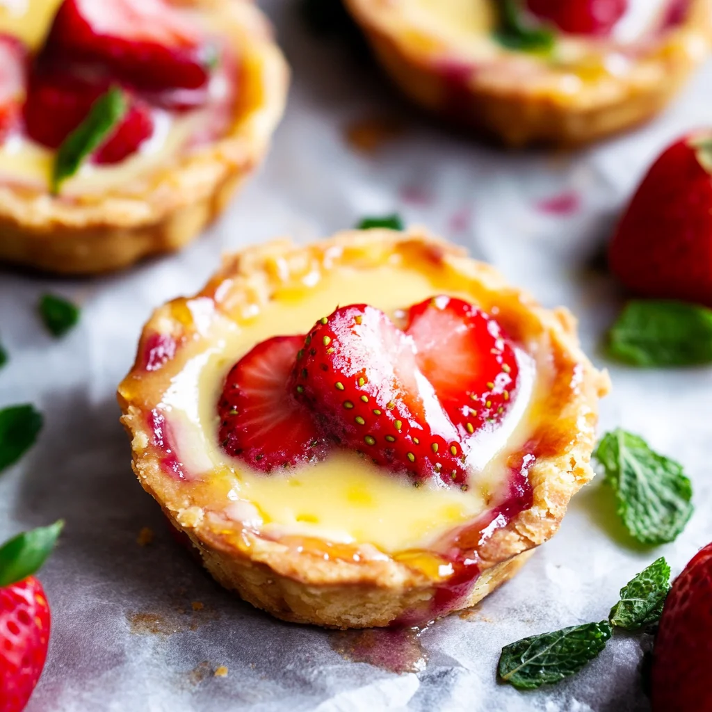 Strawberry Honey Custard Tarts & Lemon Curd