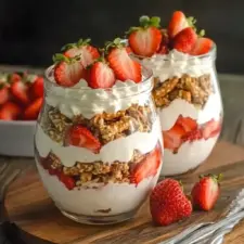 Strawberry Pretzel Salad Parfaits