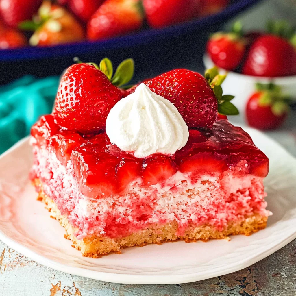 Upside Down Strawberry Cake