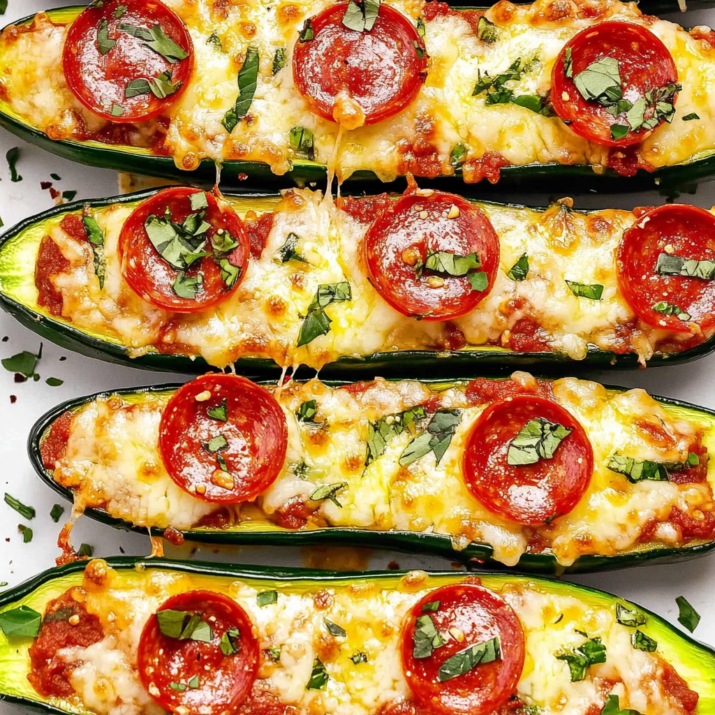 Zucchini Pizza Boats