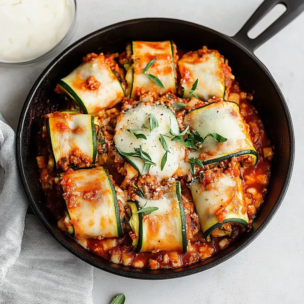 Zucchini Roll Ups (Lasagna Rolls)