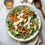 Carrot Arugula Salad with Fig, Goat Cheese & Avocado