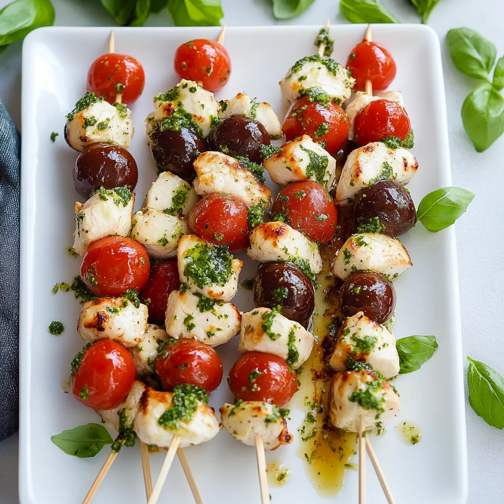 Chicken Caprese Skewers
