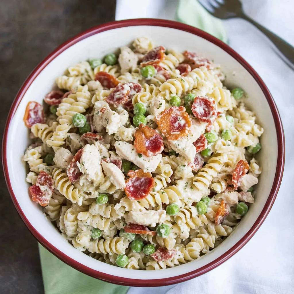 Chicken Turkey Bacon Ranch Pasta Salad
