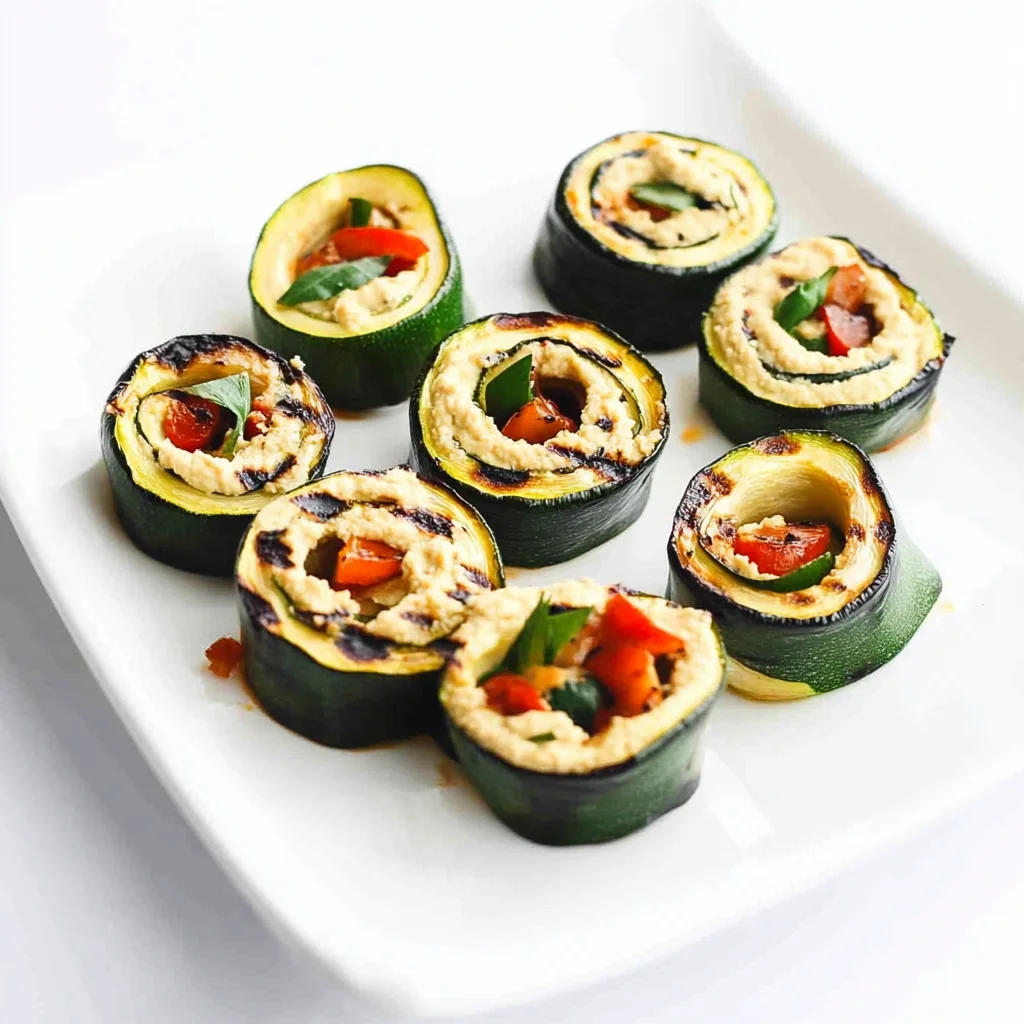 Grilled Zucchini Hummus Roll-Ups Recipe