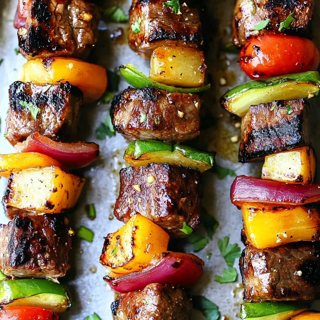 Hawaiian Steak Kabobs
