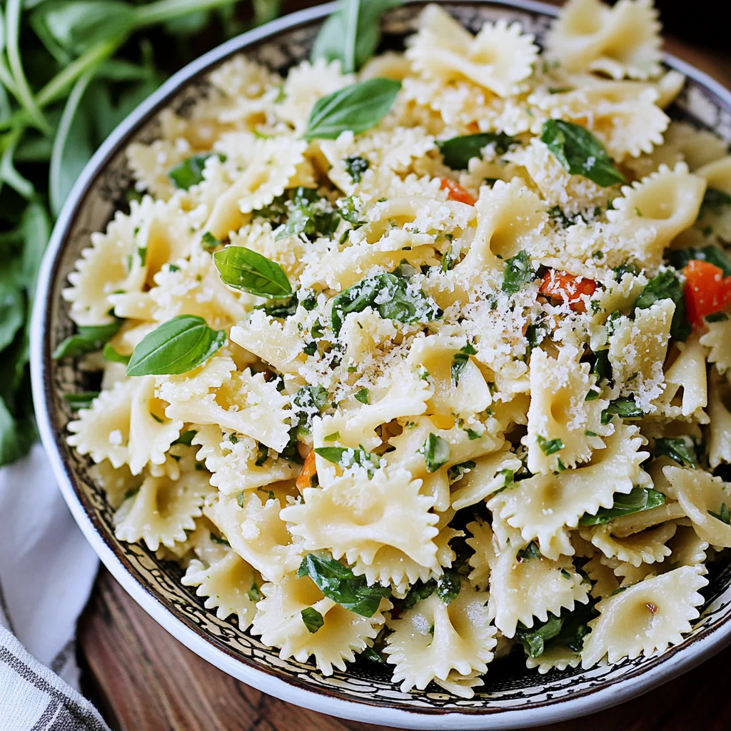 Lemon Basil Parmesan Pasta Salad
