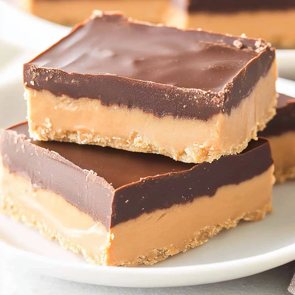 No-Bake Chocolate Peanut Butter Bars