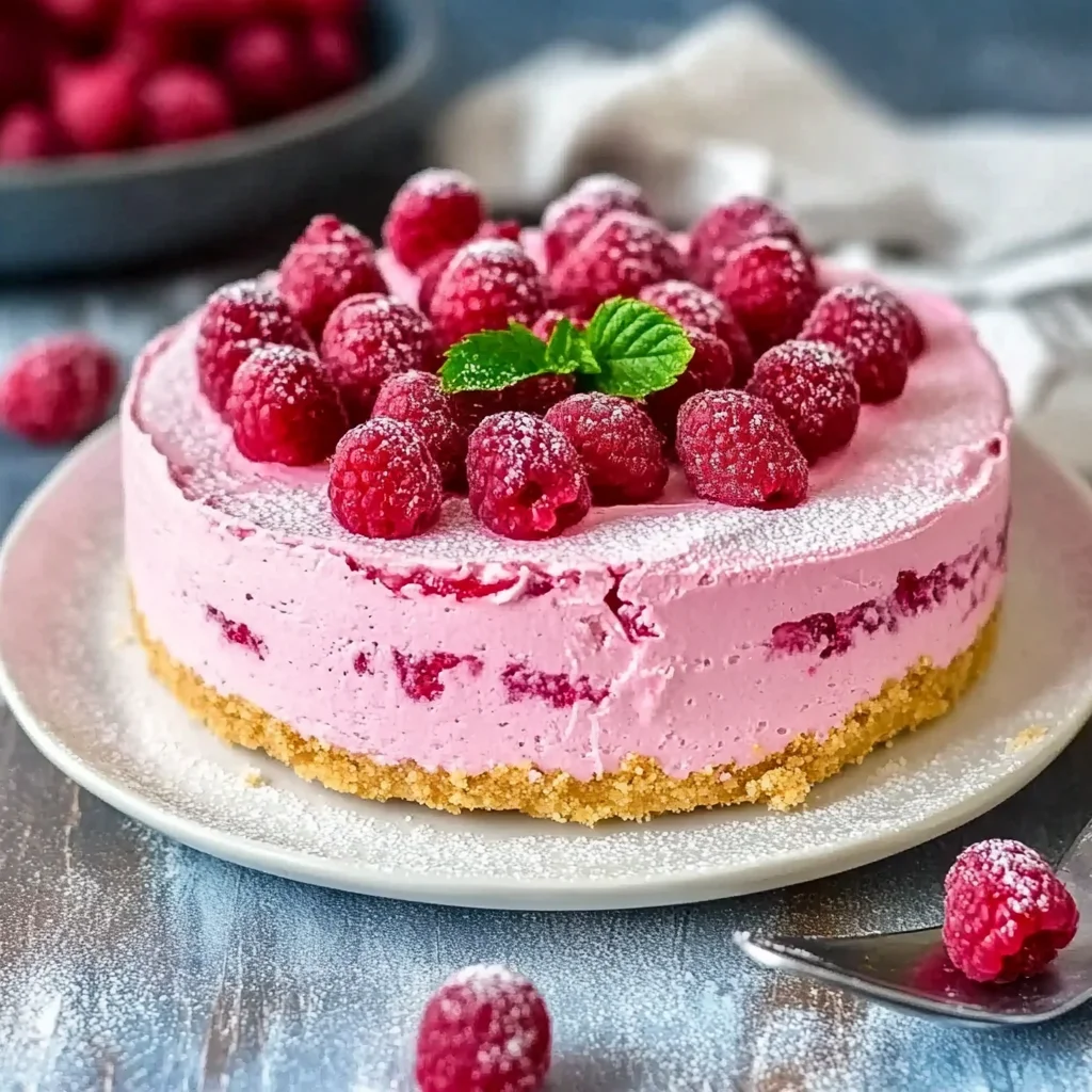 No Bake Raspberry Cheesecake