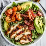Rosemary Chicken, Turkey Bacon and Avocado Salad