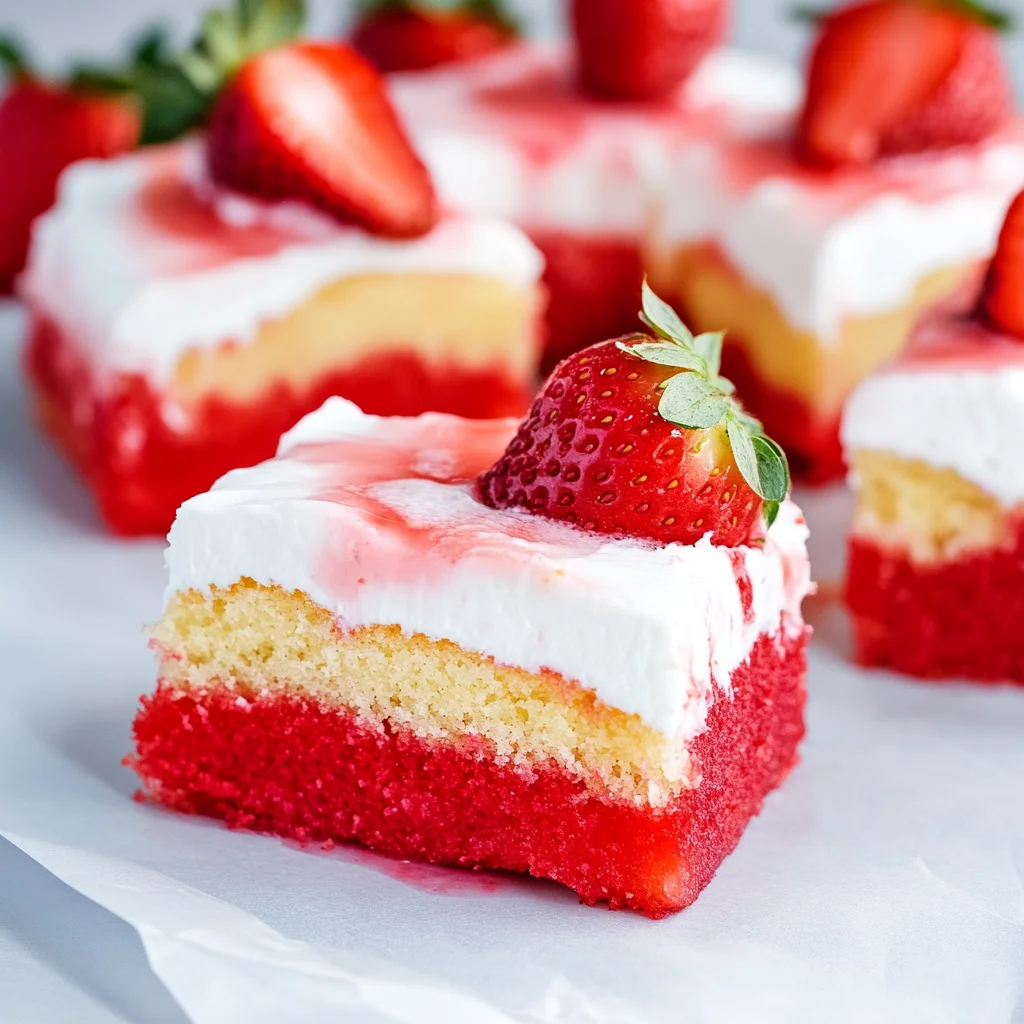 Strawberry Jello Poke Cake
