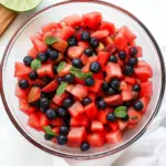 Watermelon Fruit Salad with Lime Mint Dressing