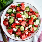 Watermelon Strawberry Cucumber Salad