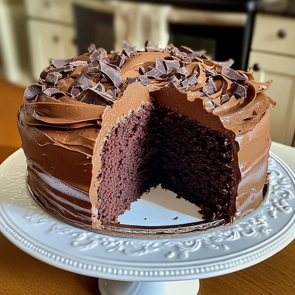 Chocolate Pound Cake with Chocolate Frosting